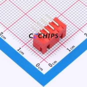 A254F2W1-2R4P12 Wire-to-Board Pin Header Bent Lead Through Hole,P=2.5mm Connector 1x4P 2.5mm Right Angle Insert XH - Product Image 2