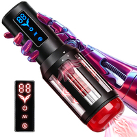 Masturbateur masculin, jouet sexuel pour adultes avec 9 modes de poussée et 9 modes de vibration, machine sexuelle mains libres avec écran LCD.