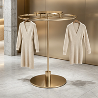 Présentoir rotatif circulaire en métal pour magasin, pour foulards, châles, vêtements, robes, jeans, chemises, tapis et moquettes