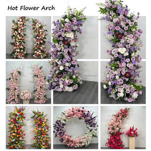 Arche de fleurs artificielles en forme de cœur rouge lisse, décoration extérieure, rose debout, toile de fond de mariage, événement de fête, Saint-Valentin - Product Image 3
