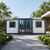 Maisons conteneurs de luxe en acier pliables et légères, installation rapide, couleur personnalisée, design moderne du milieu du siècle, hôtel extérieur