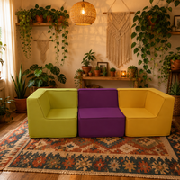 Nouveau canapé modulaire en mousse de luxe haut de gamme, siège en mousse, canapé rembourré, canapé-lit, couleur unie personnalisée, module de salon