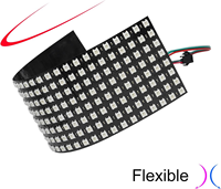 Hoja de luz Led mágica de 5V y 12V, tamaño Rgb, 80x80mm, 160x160mm, 80x320mm, patrón de pantalla Flexible, programación, hoja de píxeles Led RGB