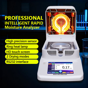 Tester di Umidità alogeno, Tester di Umidità per Polveri, 120g, Analizzatore di Umidità 0.005g/0.001g, Igrometro Industriale, Tester di Umidità - Product Image 1