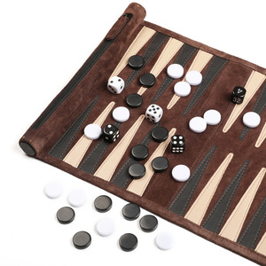 Offre Spéciale : Plateau de Rangement pour <span class=keywords><strong>Jeu</strong></span> de Backgammon en Daim Enroulable – Vente en Gros Usine - Product Image 2