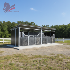 حظيرة خيول معيارية على الطراز الأسترالي من الخشب والخيزران، مقاس 4×<span class=keywords><strong>3</strong></span>.5 متر، صندوق خيول اقتصادي للنوادي الفروسية الخارجية - Product Image 1