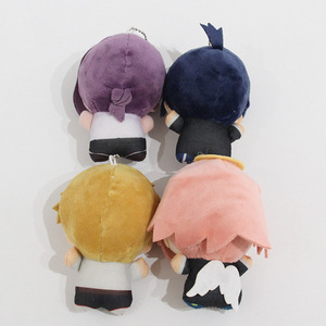 4 Design New <b>Anime</b> Cartoon Chaiaw Q-Version Plush <b>Keychains</b> with Cute Denji and Reze Stuffed Dolls and Metal Chains Wholesale - Product Image 3