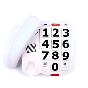Téléphone filaire à gros boutons avec haut-parleur, téléphone <span class=keywords><strong>fixe</strong></span> à boutons amplifiés pour les personnes âgées avec numérotation - Product Image 2