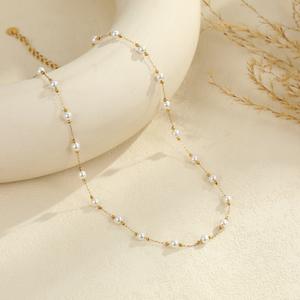 Collar de perlas elegante y exquisito de estilo europeo y americano, gargantilla de perlas para mujer. - Product Image 5