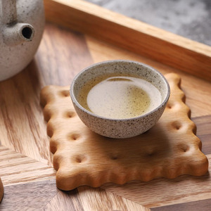 Sous-verre créatif en bois massif, motif petits biscuits, pour table à manger domestique, tapis isolant pour vaisselle, <span class=keywords><strong>dessous</strong></span> <span class=keywords><strong>de</strong></span> tasse à café en bois - Product Image 3