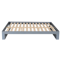 Cadre de lit en bois massif Sweetcrispy, base de lit pleine grandeur avec support en lattes de bois, robuste, élégant et silencieux.