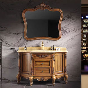Oak bathroom cabinet marble countertop luxury washbasin custom washbasin cabinet - Product Image 2