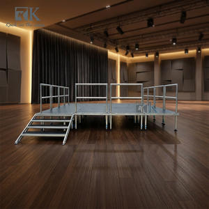 1.22x2.44m Plywood <b>Platform</b> <b>Stage</b> Mobile Aluminum Adjustable Height <b>Stage</b> - Product Image 1