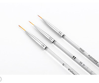 Misscheering 3 pièces/ensemble cristal clair Nail Art Liner peinture fleur acrylique UV Gel Extension constructeur brosse manucure dessin outils