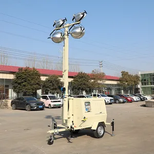 Best Selling China Construction CE EPA 9m 1000w mobile light tower lighthouse generator