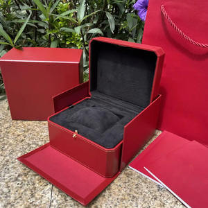 Wholesale Eco-Friendly Leather <b>Paper</b> Luxury watch Boxes Custom Brand <b>Red</b> Cardboard <b>Paper</b> watch Box with Logo - Product Image 2
