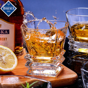 Bohemia Crystal Whiskey Glass Set 200ml Square Design For Adults Gift Use - Product Image 4
