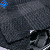 Tissu gris à carreaux Wenhan MT-4 340GSM à haute teneur en laine |   Style britannique pour la rembourrage de sièges auto haut de gamme |   Approvisionnement d'usine