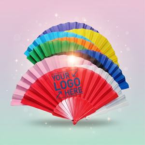 Abanicos Plegables Grandes Personalizados con Logotipo Impreso, Abanico de Mano Kunfu para Actividades Promocionales Empresariales - Product Image 1