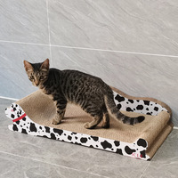 Nouveau design de chat en carton en forme de chien grattoir grand chat planche à gratter jouet