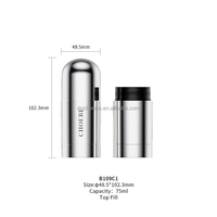 Choebe 15ml 30ml 50ml 75ml Contenant de déodorant rond de luxe en plastique PP remplaçable, tube anti-transpirant à mécanisme rotatif