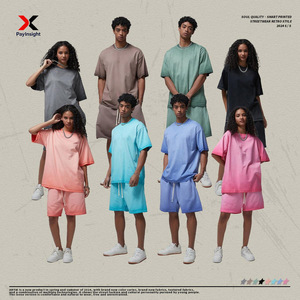 Camisetas de Algodón Grueso con Estampado Gráfico Lavado al Ácido de Lujo para Hombre, Camisetas de Gran Tamaño para Uso en el Gimnasio y Ropa Urbana - Product Image 2