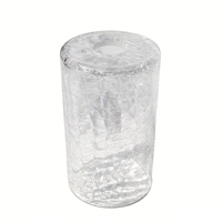 Abat-jour en verre transparent craquelé en forme de tube cylindrique, couvercle décoratif de remplacement pour applique murale intérieure