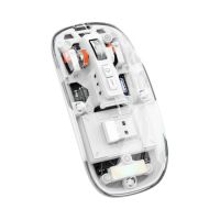 Mouse Nirkabel Transparan Harga Pabrik Murah Multi-Warna LED Stok Optik Tahan Lama Klik Senyap Teknologi Pelacakan Canggih