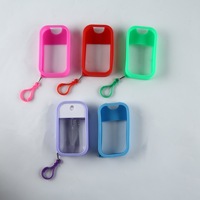 Étui en silicone pour flacon de parfum rechargeable en plastique vide de 50 ml, format poche, porte-carte de crédit, sans flacon