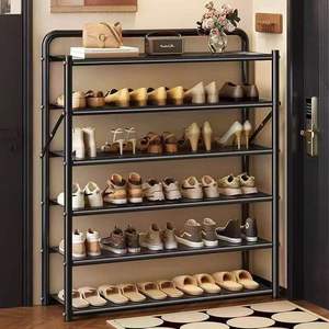 Étagère <span class=keywords><strong>à</strong></span> <span class=keywords><strong>chaussures</strong></span> en métal multi-niveaux, design moderne, montage facile, armoire <span class=keywords><strong>à</strong></span> <span class=keywords><strong>chaussures</strong></span> pliable, prix abordable pour le salon - Product Image 2