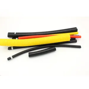 AD7 Black Polypropylene Tube Flame Retardant PP 25 Mm Corrugated Plastic Flexible Conduit Pipe For Electrical Wiring Protection