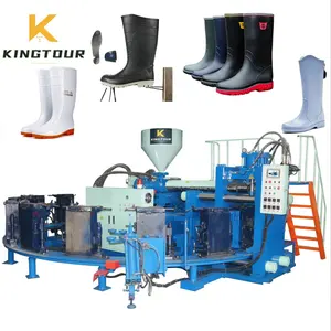 KT-6196 Automatic Rotary 16 Station 1 Color Injection Molding Machine for Making PVC Rain Boots Rain Shoes and Gumboots