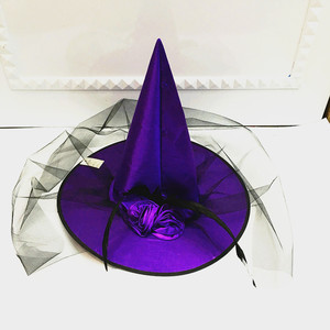 Pentagrama de Halloween, sombrero de mago, sombrero de <span class=keywords><strong>bruja</strong></span>, malla impresa, calabaza, accesorios de disfraz, sombrero de <span class=keywords><strong>bruja</strong></span> - Product Image 3