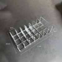 Organisateur de bureau de mode en acrylique transparent personnalisé 7 sections plateau de séparation d'argent en acrylique plateau de séparation d'argent pour le rembourrage d'argent