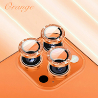 Lot de Protections d'Objectif Diamantées pour iPhone 17 Pro, Film Protecteur Scintillant IP17, Cache-Objectif à Motif CD Effet Oeil de Faucon pour IP