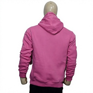 Sudadera con Capucha Rosa para Hombre, 100% Algodón Felpa, Corte Regular, Color Sólido Informal, Ropa de Otoño - Product Image 5