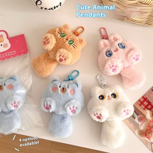 Lindo colgante de gato de dibujos animados de peluche suave Mochila De niña muñeca decorativa Regalo De estudiante al por mayor-llaveros Juguetes - Product Image 4