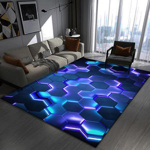 Luxe 3D Visuel Polyester Tapis Moderne Motif Abstrait pour Salon <span class=keywords><strong>Table</strong></span> Basse E-Sports Décor Dirt Tapis Ensembles 10mm - Product Image 1