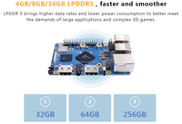 Orange Pi 5 Pro 4GB 8GB 16GB RAM Cartes de développement LED FAN RTC 89mmX56mmX1.6mm Ordinateurs à carte unique Pi5 Pro 16G 8G 4G LPDDR5