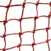 Filet de sécurité rouge en PE noué pour station de ski, filet de protection haute résistance pour piste de ski, directement de l'usine, 70mm*70mm, personnalisable