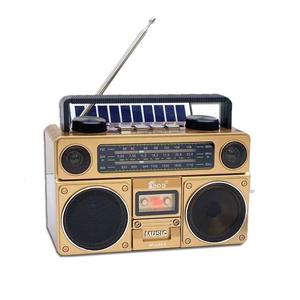 Retro 1980s Boombox Cassette Recorder AM FM SW Solar Radio BT <b>USB</b> TF 4 <b>Speaker</b> Stereo Portable Audio Device - Product Image 2