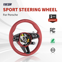 Volant sport en cuir rouge de remplacement personnalisé pour Porsche 718 911 Macan Cayenne Panamera Boxster Cayman