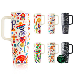 Bình giữ nhiệt <span class=keywords><strong>40oz</strong></span> in hình toàn thân, có nắp chống rò rỉ và ống hút bật lên - Product Image 3