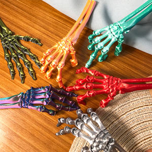 Cadeau d'Halloween : Jouet doigt en plastique imprimé en 3D, crâne personnalisé, à mouvement libre, décoration d'intérieur, nouveauté, jouets farfelus pour enfants - Product Image 3