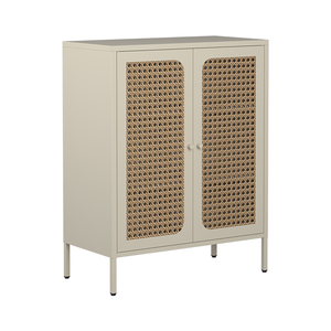 Aparador Extensible de Ratán Ecológico Moderno y de Lujo, Mueble de Exhibición con 1 Cajón BIZOE, 2 Compartimentos, Muebles para el Hogar, Sala de Estar - Product Image 5