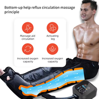 Masseur pour les pieds et les jambes, bottes de compression d'air à 4 chambres, taille réglable, minuterie, AS ALL STAR CE