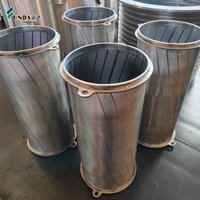 Cesta de presión Yunda con orificios ranurados SS304 y barra de cuña para sistema de preparación de pulpa de papel