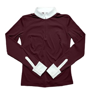 Camisas de Manga Larga para Mujer, con Cierre de Cremallera de un Cuarto, para Equitación, de Secado Rápido, Nuevo Estilo, a la <span class=keywords><strong>Moda</strong></span> - Product Image 1