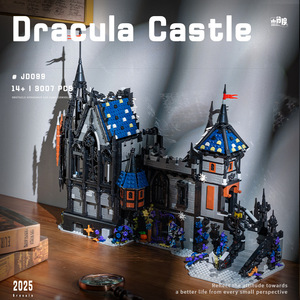 Bloques de Construcción de Castillo de Terror de Halloween con Vampiro Drácula en Ángulo Pequeño JD099, Más de 800 Piezas, Kit de Modelo de Plástico, Edades 10+ - Product Image 2