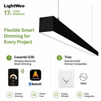 Lampe linéaire LED à haute efficacité lumineuse Lightwoo, système de raccordement sans soudure, luminaire suspendu, éclairage de bureau, profilé lumineux en grille